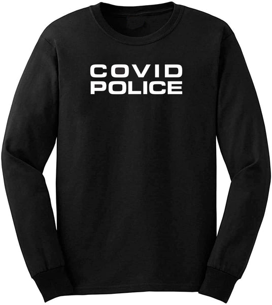 Covid Police Men's Longsleeve - Black