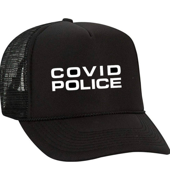 Covid Police Mesh Hat - All Black